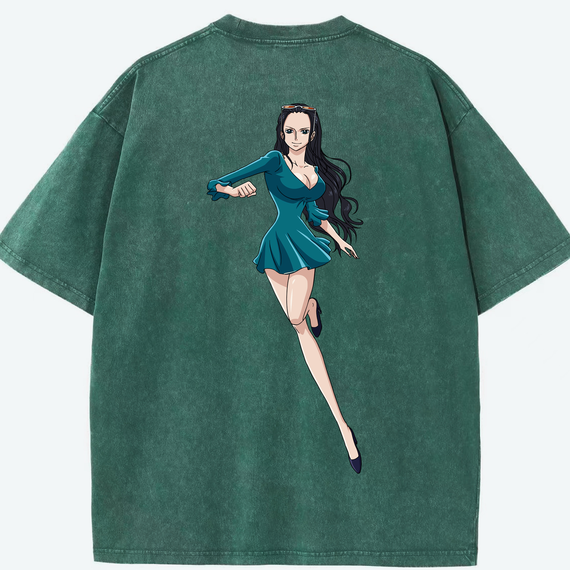 ワンピース ニコ・ロビン ONE PIECE Nico Robin 綿100% ヴィンテージ風 半袖Tシャツ（背面プリント）